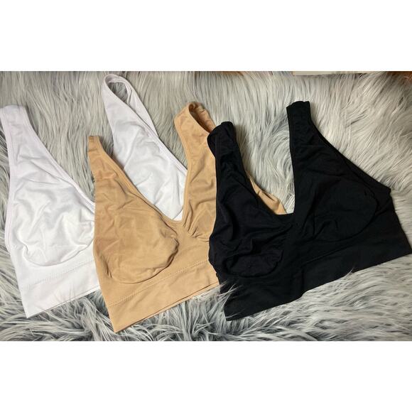 Angelina Sports Bras set of 3 size queen no padding - Picture 1 of 11